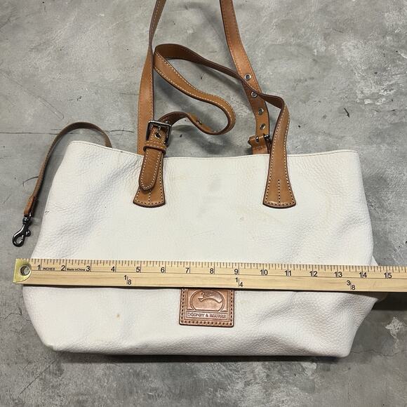 Dooney & Bourke White Patterson Emily Purse Handbag Tote Pebble Leather - Picture 5 of 6